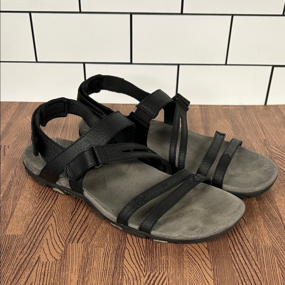 Merrell Women's Sandspur Rose Convert Sandals Women’s Size 10 US Black Leather - Picture 1 of 8